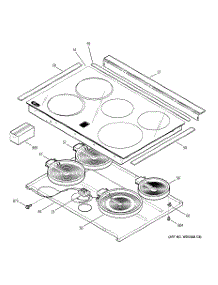 02 - Cooktop parts for Ge Range PS900DP1CC from AppliancePartsPros.com