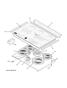 02 - Cooktop parts for Ge Range JSP46SP1SS from AppliancePartsPros.com