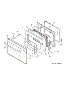 04 - Door parts for Ge Range JSP46SP1SS from AppliancePartsPros.com
