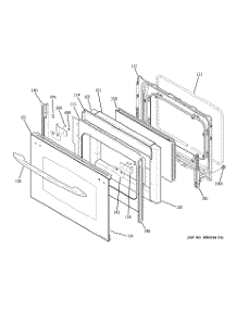 06 - Lower Door parts for Ge Range PB975TP1WW from AppliancePartsPros.com