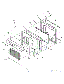 Door parts for Ge Range PCB900DP1BB from AppliancePartsPros.com