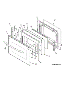Lower Door parts for Ge Range PCB975DP1WW from AppliancePartsPros.com