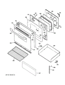 03 - Door & Drawer Parts parts for Ge Range JB600WK5WW from AppliancePartsPros.com