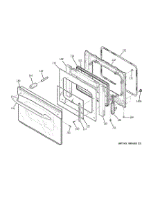 04 - Door parts for Ge Range P2S975CEM4CC from AppliancePartsPros.com