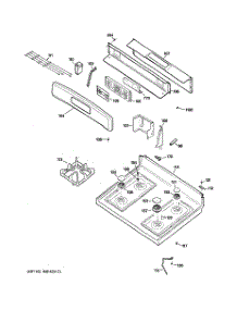 02 - Control Panel & Cooktop parts for Ge Range JGBP28MEM5BS from AppliancePartsPros.com
