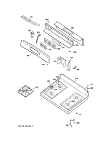 02 - Control Panel & Cooktop parts for Ge Range JGBP25DEM5BB from AppliancePartsPros.com
