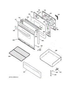 04 - Door & Drawer Parts parts for Ge Range JGBP28WEK7WW from AppliancePartsPros.com