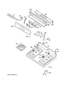 02 - Control Panel & Cooktop parts for Ge Range JGBP28SEM5SS from AppliancePartsPros.com