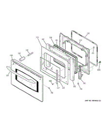 04 - Door parts for Ge Range JCSP46SP1SS from AppliancePartsPros.com