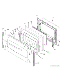06 - Lower Door parts for Ge Range PB976SN1SS from AppliancePartsPros.com