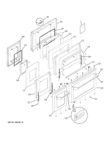 10 - Door parts for Ge Range ZDP48N4GH1SS from AppliancePartsPros.com