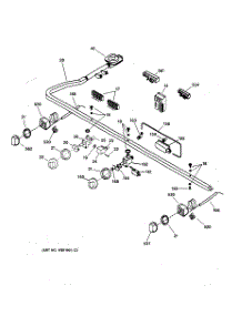03 - Manifold & Controls parts for Ge Range ZDP48N6RD1SS from AppliancePartsPros.com