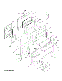10 - Doors parts for Ge Range ZDP48L6DH6SS from AppliancePartsPros.com