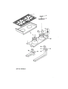 04 - Burner Assembly parts for Ge Range ZDP36L4RD1SS from AppliancePartsPros.com