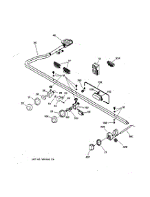 03 - Manifold & Controls parts for Ge Range ZDP36L4RD2SS from AppliancePartsPros.com