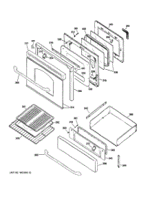 04 - Door & Drawer Parts parts for Ge Range J2BP85SEL1SS from AppliancePartsPros.com
