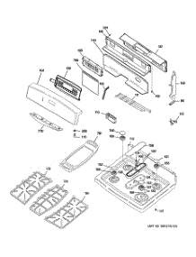 02 - Control Panel & Cooktop parts for Ge Range J2B912CEK3CC from AppliancePartsPros.com