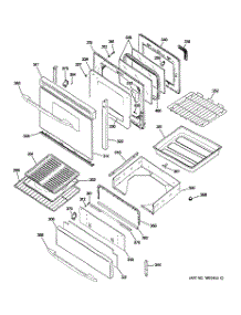 04 - Door & Drawer Parts parts for Ge Range J2B918CEK1CC from AppliancePartsPros.com