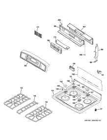 02 - Control Panel & Cooktop parts for Ge Range J2B915WEH1WW from AppliancePartsPros.com