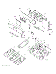 02 - Control Panel & Cooktop parts for Ge Range J2B912SEL1SS from AppliancePartsPros.com