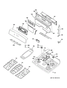 02 - Control Panel & Cooktop parts for Ge Range J2B912BEK2BB from AppliancePartsPros.com