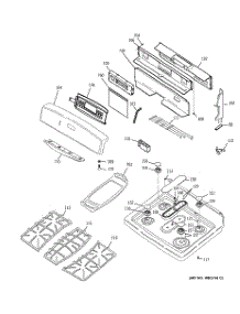 02 - Control Panel & Cooktop parts for Ge Range J2B912WEK1WW from AppliancePartsPros.com