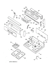 02 - Control Panel & Cooktop parts for Ge Range J2B900WEF1WW from AppliancePartsPros.com