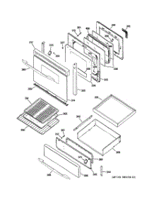 04 - Door & Drawer Parts parts for Ge Range J2B915CEH1CC from AppliancePartsPros.com