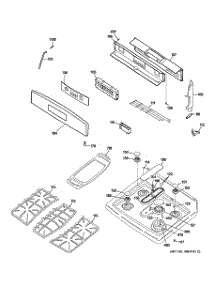 02 - Control Panel & Cooktop parts for Ge Range PGB975SEM1SS from AppliancePartsPros.com