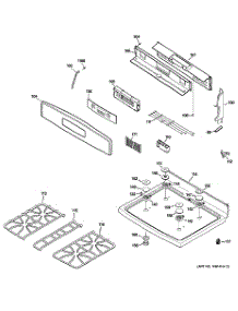 02 - Control Panel & Cooktop parts for Ge Range PGB928SEM1SS from AppliancePartsPros.com