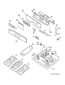 02 - Control Panel & Cooktop parts for Ge Range P2B912SEM1SS from AppliancePartsPros.com