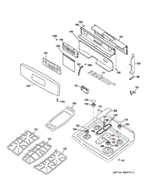 02 - Control Panel & Cooktop parts for Ge Range P2B912DEM1BB from AppliancePartsPros.com