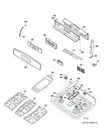 02 - Control Panel & Cooktop parts for Ge Range PGB918SEM1SS from AppliancePartsPros.com