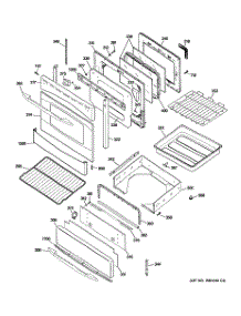04 - Door & Drawer Parts parts for Ge Range PGB918SEM1SS from AppliancePartsPros.com