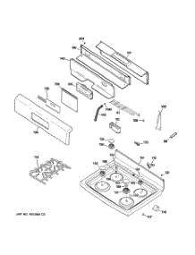 02 - Control Panel & Cooktop parts for Ge Range J2BP85WEL3WW from AppliancePartsPros.com