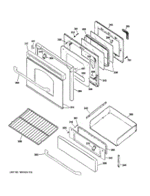 04 - Door & Drawer Parts parts for Ge Range J2BP85SEL3SS from AppliancePartsPros.com