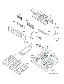 02 - Control Panel & Cooktop parts for Ge Range PGB916DEM2CC from AppliancePartsPros.com
