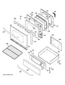 04 - Door & Drawer Parts parts for Ge Range JGBP86SEM2SS from AppliancePartsPros.com
