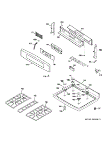 02 - Control Panel & Cooktop parts for Ge Range PGB928TEM2WW from AppliancePartsPros.com