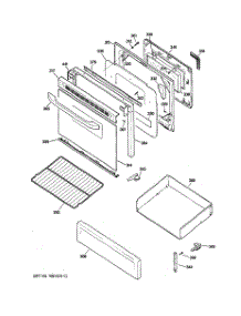 04 - Door & Drawer Parts parts for Ge Range JGBP26DEM4CC from AppliancePartsPros.com