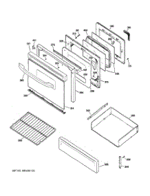 04 - Door & Drawer Parts parts for Ge Range JGBP87DEM2BB from AppliancePartsPros.com