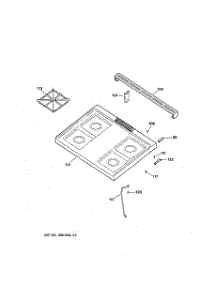 02 - Control Panel & Cooktop parts for Ge Range JGSS05DEM3BB from AppliancePartsPros.com
