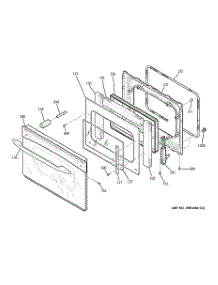 03 - Door parts for Ge Range JCSP38DN1WW from AppliancePartsPros.com