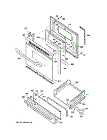 04 - Door & Drawer Parts parts for Ge Range JGBS18MEN2BS from AppliancePartsPros.com