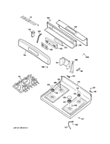 02 - Control Panel & Cooktop parts for Ge Range EGR2000EM3BB from AppliancePartsPros.com