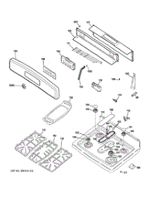 02 - Control Panel & Cooktop parts for Ge Range JGBP88SEM2SS from AppliancePartsPros.com