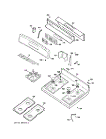 02 - Control Panel & Cooktop parts for Ge Range JGBP33SEM4SS from AppliancePartsPros.com