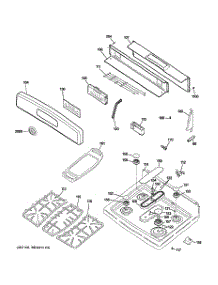 02 - Control Panel & Cooktop parts for Ge Range JGBP86DEM2WW from AppliancePartsPros.com