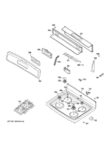 02 - Control Panel & Cooktop parts for Ge Range JGBP85DEM3WW from AppliancePartsPros.com
