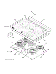 02 - Cooktop parts for Ge Range JSP46DN1BB from AppliancePartsPros.com